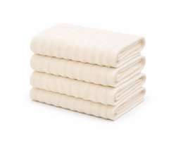 Set van 4 handdoeken - Wit - 50 x 90 cm - 500 g/m² - Zacht en absorberend