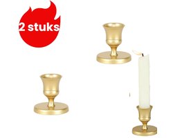 Set van 4 - Kandelaars - Kaarsenhouders - Woonaccessoires - Goud