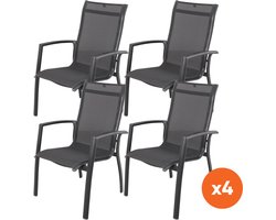 Set van 4 - Kettler Legato Curve aluminium stapelstoel