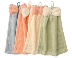 Set van 4 Keuken en Badkamer Handdoeken - Zachte Microvezel Koraal Fluwelen Handdoeken voor Sneldrogen