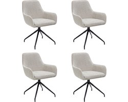 Set van 4 Kick draaistoel Miko - champagne