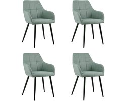 Set van 4 Kick eetkamerstoel Nova - groen