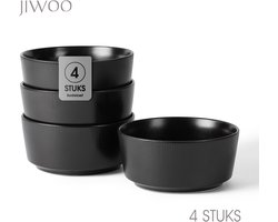 Set van 4 Kommen (Ø15,2cm / 870ml), Ontbijtkommen, Mueslikom, Soepkom, serviesset 4 persoons, Geschikt voor restaurants, Horeca, Feest, familiefeesten, banketten en picknicks, Magnetron-vaatwasserbestendig, Keramiek
