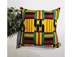 Set Van 4 Kussenhoesen 40x40cm | Decoratieve Kussensloop | Sierkussens | Afrikaanse Boheemse Stijl Geometrische 'Mudcloth' Bogolan Geïnspireerd Print Woondecoratie Sierkussen Katoen Etnische Kussenhoes Case
