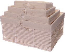Set van 4 Manden – Opbergmanden, Geschenkverpakking en Decoratie