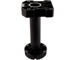 Set van 4 meubelpoten zwart met sokkelhoogte 185 mm