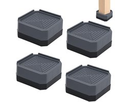 Set van 4 Meubelverhogers - Verstelbare Zwarte Poten voor Extra Stabiliteit