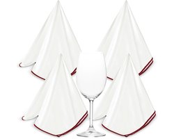Set van 4 Microvezeldoeken voor het Polijsten van Glazen, Herbruikbare Doeken voor Glanzende Oppervlakken, Ideaal voor Ramen en Keukengerei, 50 x 65 cm