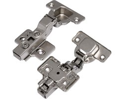 Set van 4 Onzichtbare Klikscharnieren voor Keukenkast of Meubeldeur - Met Schokdemper en 3D-Stelbaar