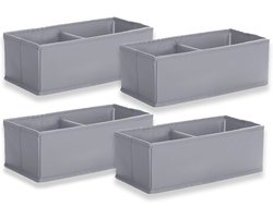 Set van 4 opbergdozen voor kledingkast - Organiseer je ruimte met opvouwbare stoffen kisten