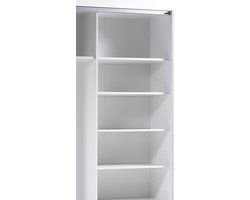 Set van 4 planken kledingkast wit - passend bij zweefdeurkast ALADIN - 26 x 60 x 15 cm (B/H/D) Kledingkast
