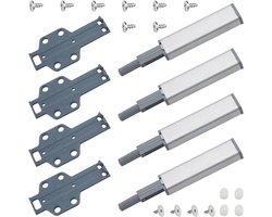 Set van 4 push-to-open deuropeners voor kasten - Eenvoudig openen van IKEA Besta meubels - Kastdeuren druk open - Handige tip