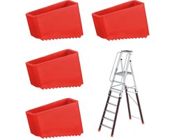 Set van 4 Rubber Ladder Feet - Vervangende Voeten voor Ladders, Universele Ladder Caps en Veiligheidsvoeten voor Telescopische Ladders