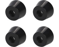 Set van 4 Rubber Voetbeschermers voor Meubels met Metalen Ring - Antislip Vloerbescherming 32 x 24 x 18 mm, Ideaal voor Houten Vloeren en Meubelpoten