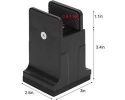 Set van 4 rubberen bedverhogers voor verhoogde bedden en meubels - verstelbare blokken voor betere ondersteuning - geschikt voor banken, tafels, stoelen - hefkussens met schroefklemmen - thuiskantoor accessoires - in zwart