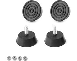Set van 4 rubberen voetjes M6 (16 mm) voor meubels | Vibration dampers, meubelstoppers voor tafel, stoel en kast, krasbestendig en schokabsorberend
