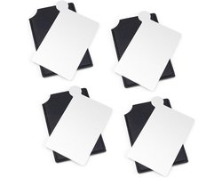 Set van 4 RVS Mini Pocket Spiegels - Compacte Spiegels voor Reizen en Thuisgebruik - Lichtgewicht en Dun Design