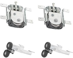 Set van 4 schuifwielen voor schuifdeuren, accessoires voor kasten en ramen, duurzame roller onderdelen