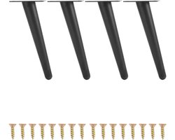 Set van 4 schuine conische meubelpoten 20 cm - Stalen meubelpoten voor bank, tv-dressoir, nachtkastje en kasten