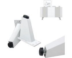 Set van 4 Schuine Meubelpoten Wit - Verhogers voor Bank, Tafel en Kast - Anti-Slip Rubberen Doppent