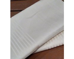 Set van 4 Servetten, Lineair Ecru, 50x50cm, De Witte Lietaer