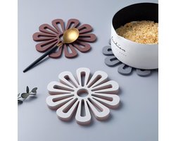 Set van 4 siliconen placemats, warmhoudpads voor pannen, werkbladonderzetters voor warme gerechten, antislip