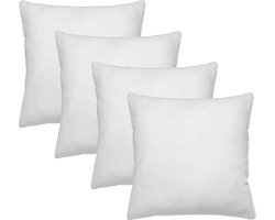 Set van 4 stuks - Binnenkussen 45x45 cm | Vulkussen - extra gevuld - 360 gram | Kussenvulling 100% polyester