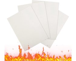 Set van 4 Stuks Keramisch Vezel Gasket Papier 210mm x 297mm, Hittebestendig Afsluitmateriaal voor Kachelpijp en Ventielen - A4 3mm