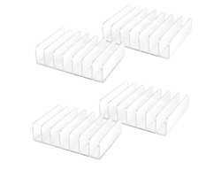 Set van 4 transparante acryl CD-houders / display-rekken – opbergsysteem voor CD's en DVD's