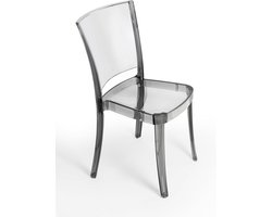 Set van 4 Transparante Stapelbare Polycarbonaat Stoelen Modern Design