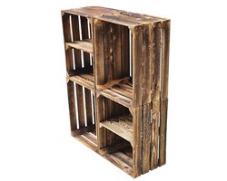 Set van 4 unieke houten kisten voor decoratie en opbergruimte