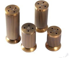 Set van 4 verstelbare antieke messing bontpoten voor bank, kast, salontafel, barkruk en stoel - Verbeter woondecoratie en bili, perfect voor doe-het-zelf projecten