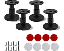 Set van 4 verstelbare meubelpoten | Hoogteverstelbaar 27-64mm | Sofa poten | Geschikt voor tafels en kasten | Geboorde of zelfklevende bevestiging