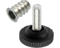 Set van 4 Verstelbare Meubelstelvoeten M8 voor Tafels en Stoelen - Inclusief Schroefbussen