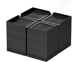Set van 4 verstelbare meubelverhogingen van 10 cm, antislip tafelverhogers voor bed, bank en stoel, ideaal voor verhoogde meubels en betere ergonomie