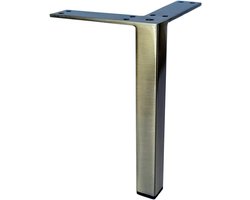 Set van 4 Vierkante Metalen Meubelpoten Antiek Messing - Verschillende Hoogtes (20 of 30 cm)