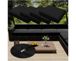 Set van 4 Waterdichte Kussenhoezen voor Binnen & Buiten - Zitkussen Afneembaar