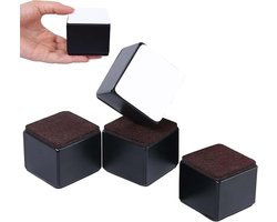Set van 4 zelfklevende meubelverhogers in robuust staal - Verhoogd meubilair 5 cm