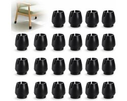Set van 40 Rubberen Stoelpootdoppen 12 - 16 mm voor Vloerbescherming, Geluiddemping en Stabiliteit in de Eetkamer