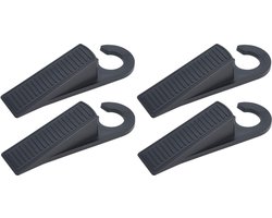 Set van 4x stuks deurstoppers/deurwiggen kunststof 12,5 cm - Deurwig - Deurstopper