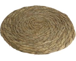 Set van 4x stuks pannen onderzetter van zeegras rond 22 x 22 cm - Kookpannen/bakpannen op tafel zetten