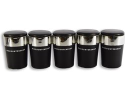 Set van 5 Auto Asbakken met LED Verlichting - Compact Formaat (12x6.5x10.5cm) voor Bekerhouder - Rookaccessoires voor in de Auto