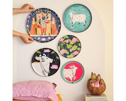 Set van 5 Decoratieve Wandborden - Aziatische Kunst voor Woonkamer en Slaapkamer