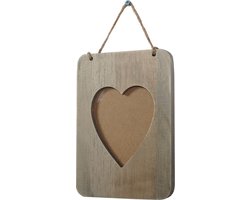 Set van 5 fotolijsten Wels, fotolijst houten lijst muur lijst set, shabby look landhuis, hart