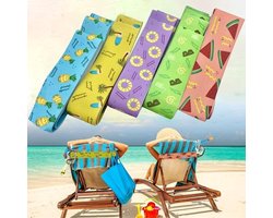 Set van 5 kleurrijke elastische strandhanddoekbanden van 40 × 5 cm, universeel rekbaar ligbed elastiek van polyester met latexdraad, windvast handdoekhouder voor strandlakens, ligbedden en strandstoelen, onmisbaar zomerstrandaccessoire
