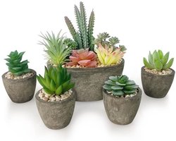 Set van 5 kunstplanten - voor woon- en bureaudecoratie