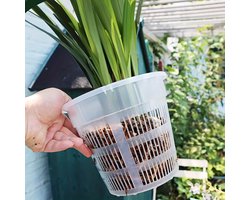 Set van 5 transparante orchideeënpotten met drainagegaten - Duurzaam plastic, geschikt voor binnen- en buitengebruik, 11 cm
