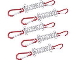 set van 5 - Trekveren - spanveer - trekveer - zonnezeil, Schaduwdoeken, bevestigingsaccessoires - veergesp met 5 spiraalveren, luifels, Schaduwdoek bevestigingsmaterialen - tarps draadrekken campingaccessoires