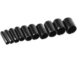 Set van 50 flexibele beschermhoezen (rond, 5 mm, zwart)