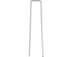 Set van 50 - Tuinharingen Stakes Nietjes Beveiliging Gazon U - 150mm/6 Inch, Ideaal voor onkruidbestrijding Membraan/Stof/Kunstgras/Matting/Netting Gegalvaniseerde Grond Peg (50 Pack-6")